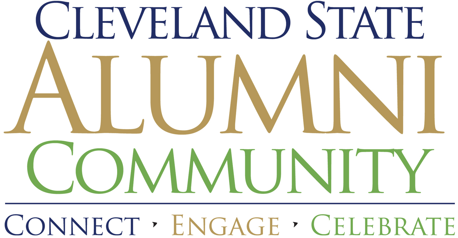 Cleveland State Alumni Community Connect, Engage, Celebrate Logo